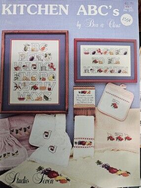 Kitchen ABC's Alphabet Counted Cross Stitch Chart Leaflet Studio Seven
